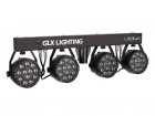 GLX Lighting "LED Stage 4 COMPACT" LED light bar. 4x12 LEDs totaal 48W