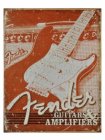 Fender Weathered tin sign